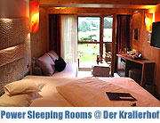 Der Krallerhof: neue Power Sleeping Rooms sorgen mit viel Zirbenholz und besten Naturmaterialien für gesunden Schlaf (©Foto: Marikka-Laila Maisel)